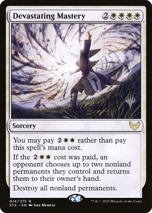 Devastating Mastery (PPSTX-14P) [Strixhaven: School of Mages Promos] Foil MTG Single Wizards of the Coast