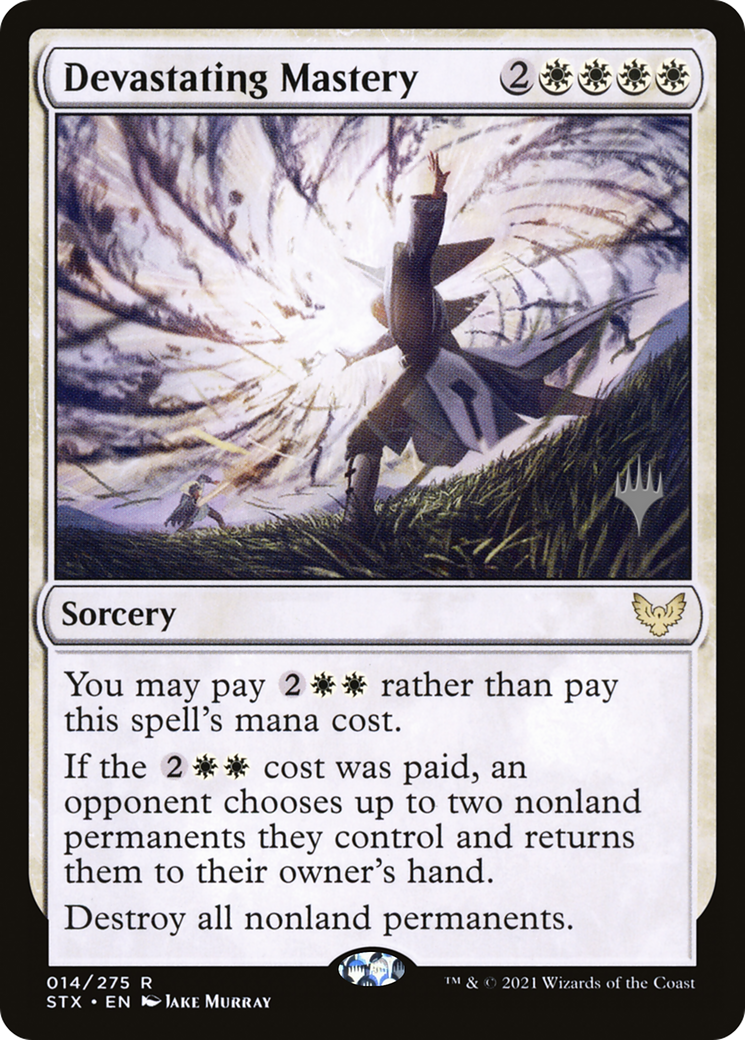 Devastating Mastery (PPSTX-14P) [Strixhaven: School of Mages Promos] MTG Single Wizards of the Coast