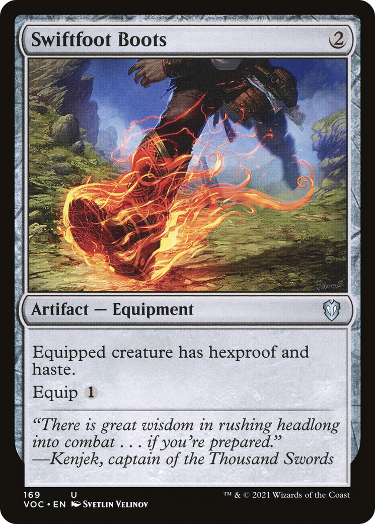 Swiftfoot Boots (VOC-169) [Crimson Vow Commander] MTG Single Wizards of the Coast
