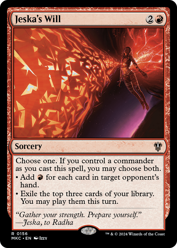 Jeska's Will (MKC-156) [Murders at Karlov Manor Commander] MTG Single Wizards of the Coast