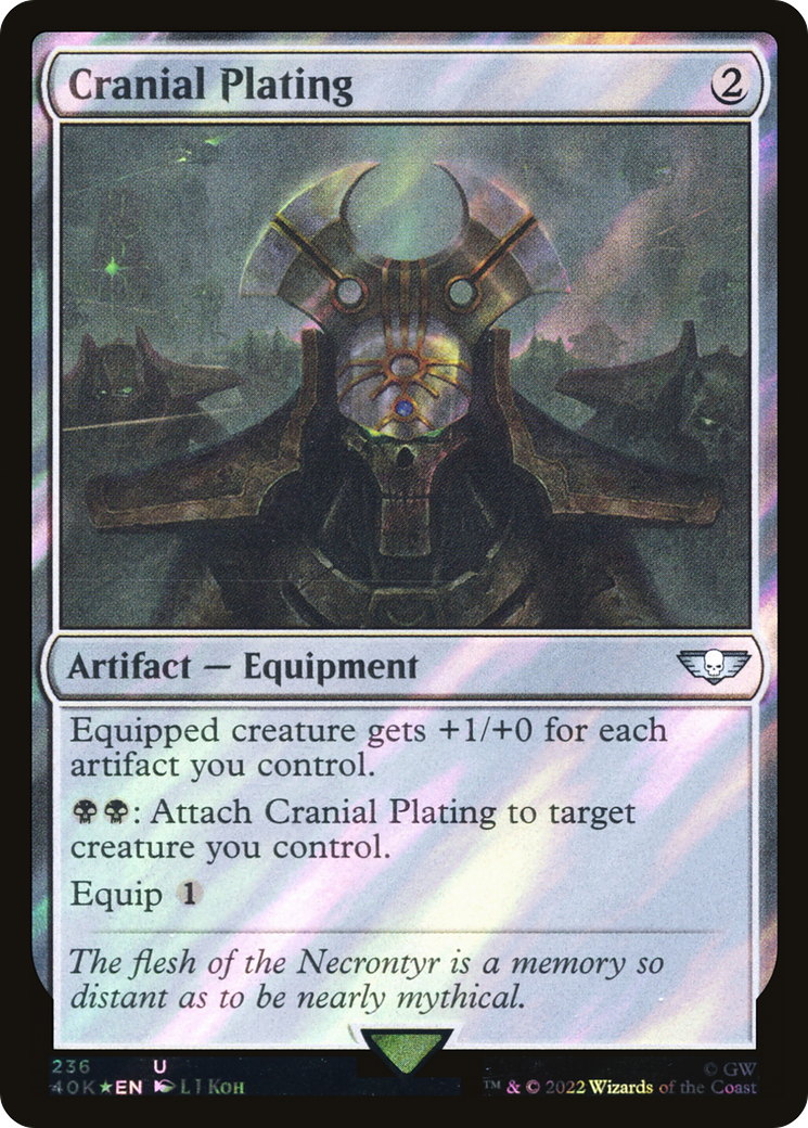 Cranial Plating (40K-236★) [Warhammer 40,000 Commander] Foil MTG Single Wizards of the Coast