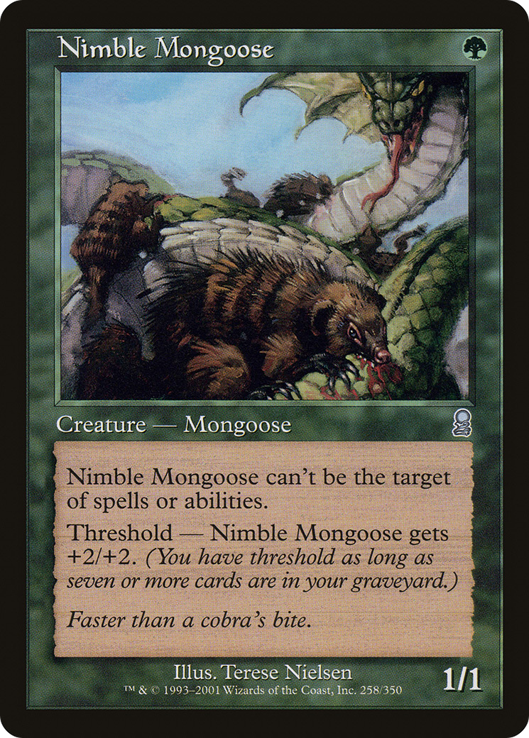 Nimble Mongoose (ODY-258) [Odyssey] Foil MTG Single Wizards of the Coast