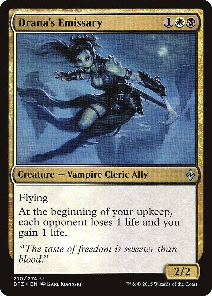 Drana's Emissary (BFZ-210) [Battle for Zendikar] Foil MTG Single Wizards of the Coast