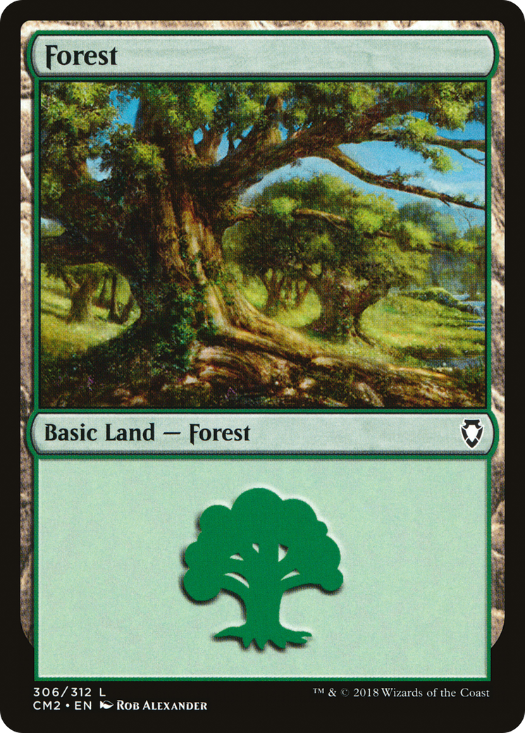 Forest (CM2-306) [Commander Anthology Volume II] MTG Single Wizards of the Coast