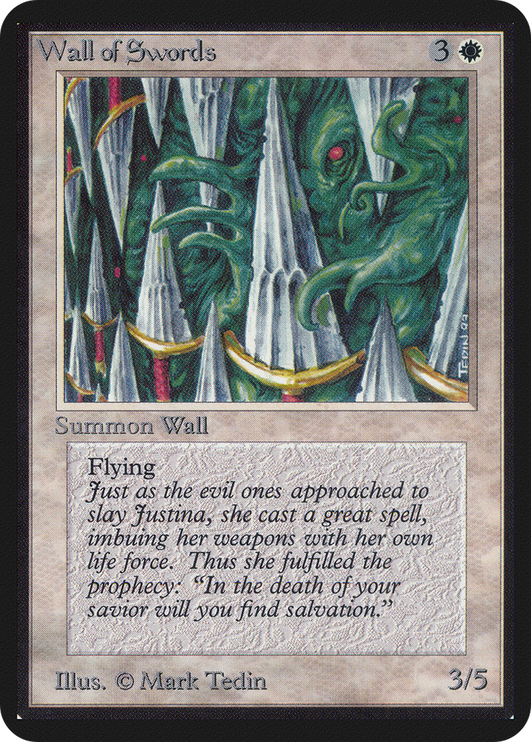 Wall of Swords (LEA-) [Oldschool] Limited Edition Alpha MTG Single Wizards of the Coast