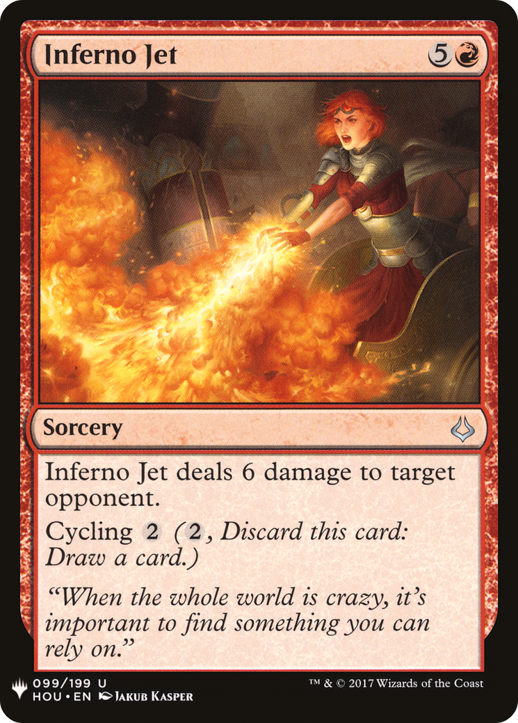 Inferno Jet (LIST-HOU-99) [Mystery Booster] The List MTG Single Wizards of the Coast
