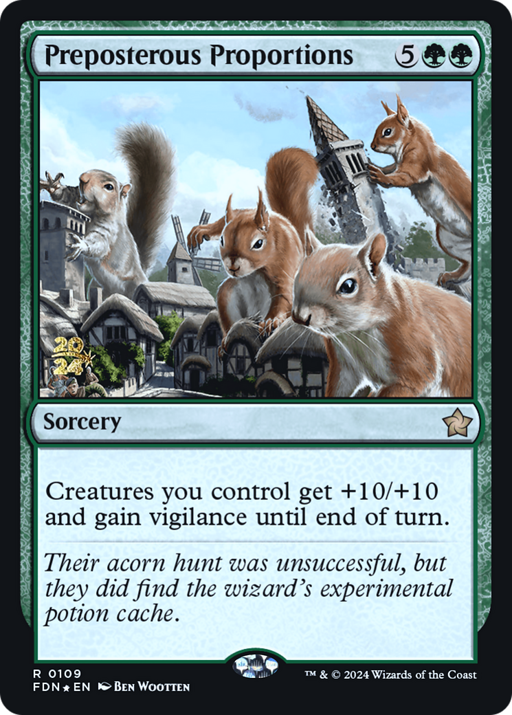Preposterous Proportions (PRE-109) [Foundations Promos] Foil MTG Single Wizards of the Coast