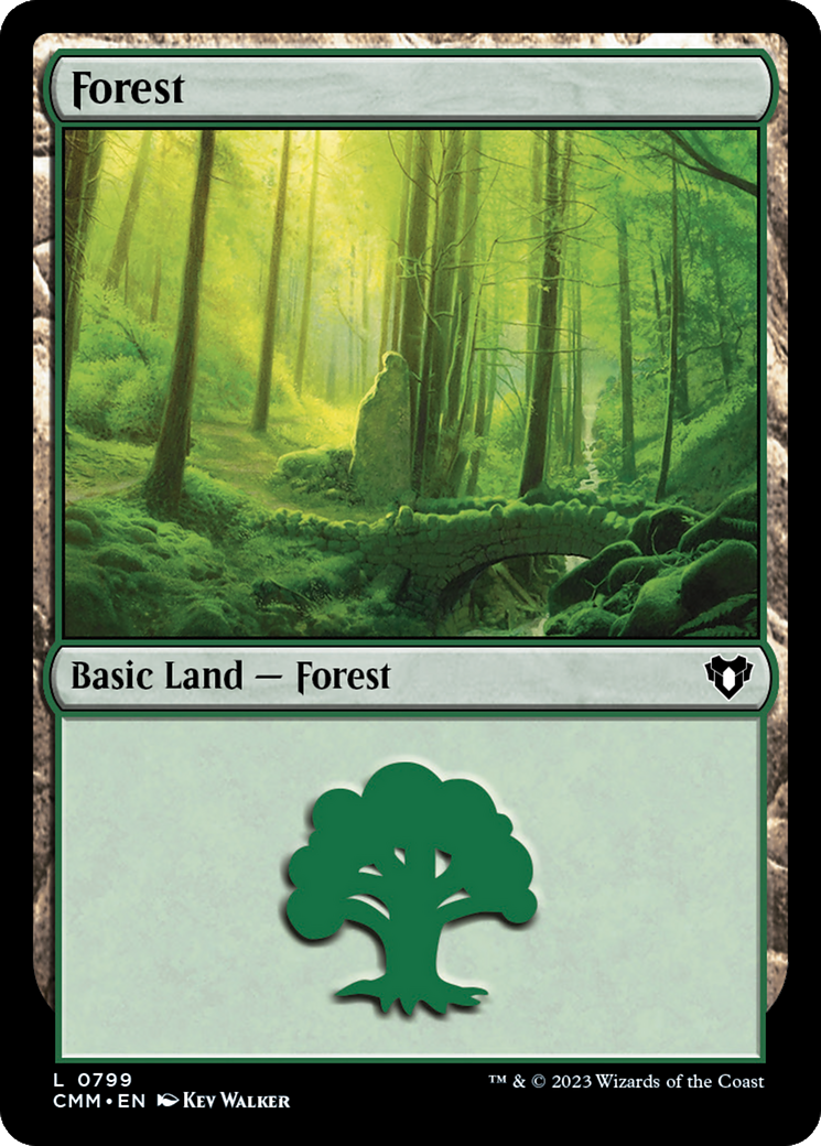Forest (CMM-799) [Commander Masters] MTG Single Wizards of the Coast