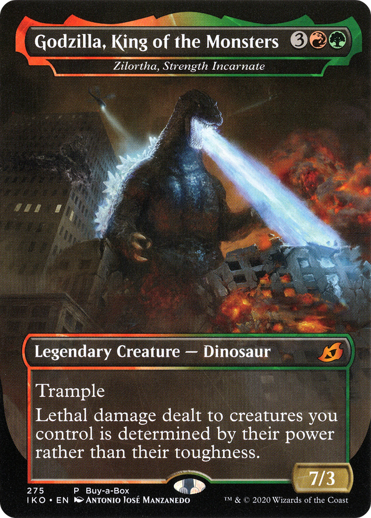 Zilortha, Strength Incarnate - Godzilla, King of the Monsters (Buy-A-Box) [Ikoria: Lair of Behemoths Promos] MTG Single Magic: The Gathering