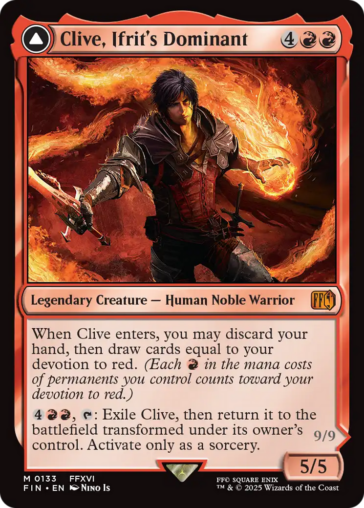 Clive, Ifrit's Dominant (FIN-133) [FINAL FANTASY] Foil MTG Single Wizards of the Coast