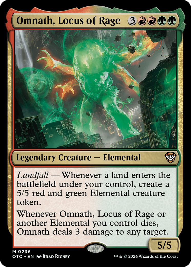 Omnath, Locus of Rage (OTC-236) [Outlaws of Thunder Junction Commander] MTG Single Wizards of the Coast