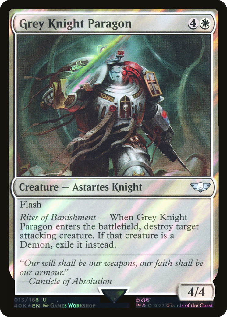 Grey Knight Paragon (40K-13★) [Warhammer 40,000 Commander] Foil MTG Single Wizards of the Coast