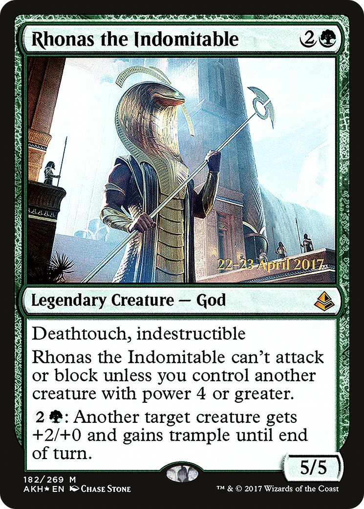 Rhonas the Indomitable (PRE-182) [Amonkhet Promos] Foil MTG Single Wizards of the Coast
