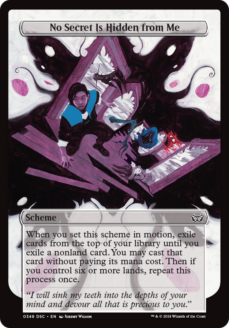 No Secret Is Hidden from Me (Full Art) (A:DSC-349) [Duskmourn: House of Horror Commander] MTG Single Wizards of the Coast
