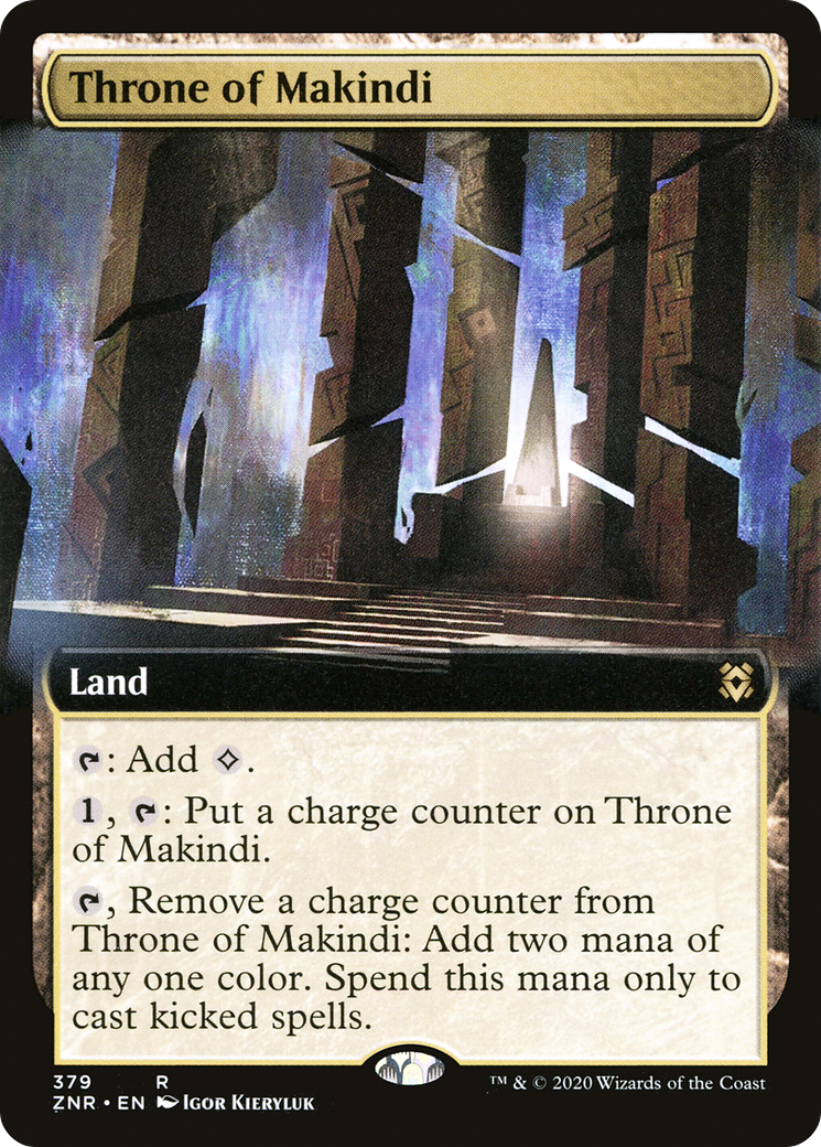 Throne of Makindi (ZNR-379) [Zendikar Rising] (Extended Art) MTG Single Wizards of the Coast