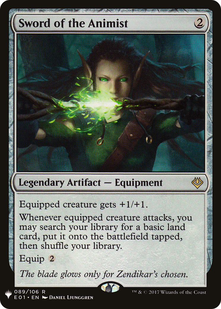 Sword of the Animist (E01) (LIST-089) [Mystery Booster] The List MTG Single Wizards of the Coast