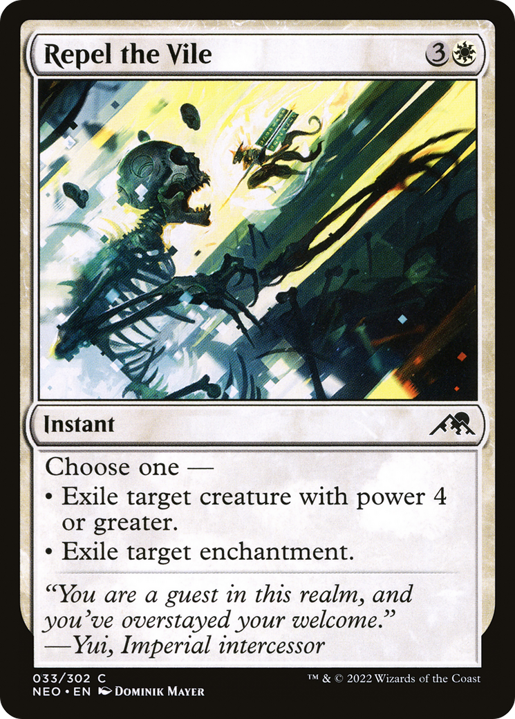 Repel the Vile (NEO-033) [Kamigawa: Neon Dynasty] Foil MTG Single Wizards of the Coast