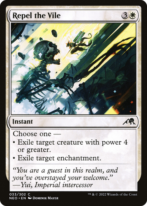 Repel the Vile (NEO-033) [Kamigawa: Neon Dynasty] Foil MTG Single Wizards of the Coast