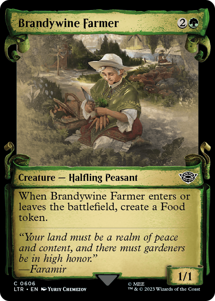 Brandywine Farmer (Showcase Scrolls) (LTR-606) [The Lord of the Rings: Tales of Middle-earth] (Showcase) Foil MTG Single Wizards of the Coast