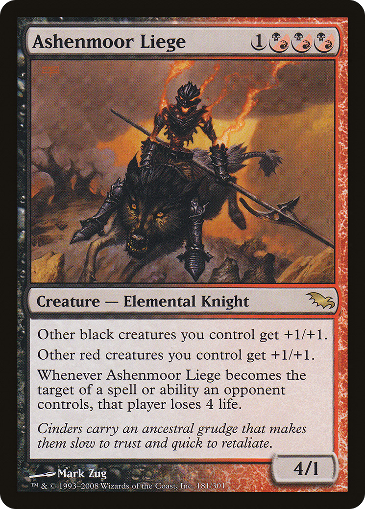 Ashenmoor Liege (SHM-181) [Shadowmoor] Foil MTG Single Wizards of the Coast