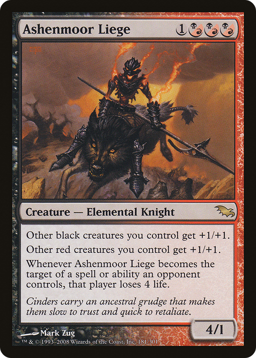 Ashenmoor Liege (SHM-181) [Shadowmoor] Foil MTG Single Wizards of the Coast