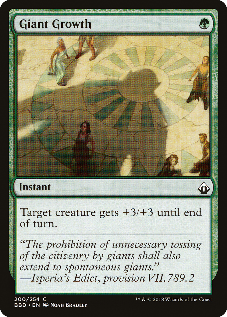 Giant Growth (BBD-200) [Battlebond] MTG Single Wizards of the Coast
