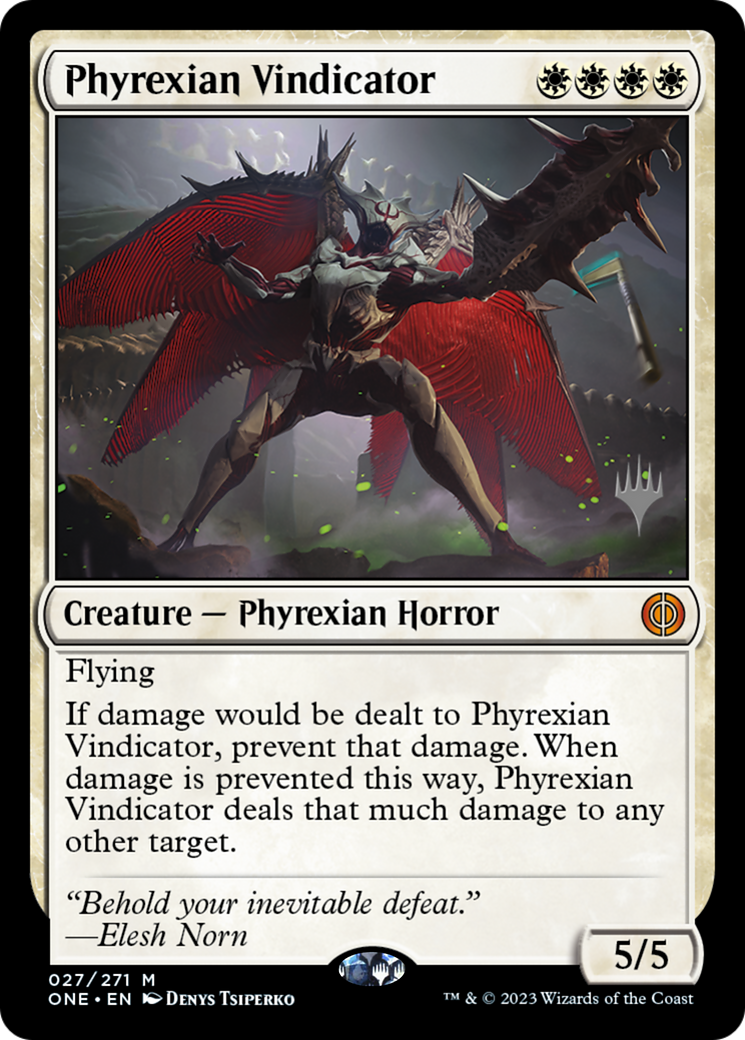 Phyrexian Vindicator (PPONE-027) [Phyrexia: All Will Be One Promos] MTG Single Wizards of the Coast