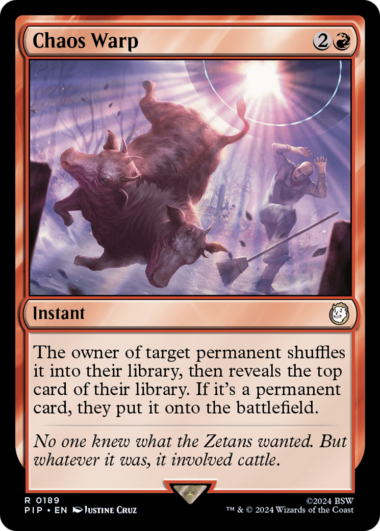 Chaos Warp (PIP-189) [Fallout] MTG Single Wizards of the Coast