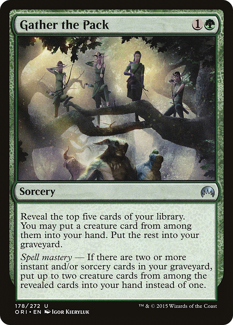 Gather the Pack (ORI-178) [Magic Origins] Foil MTG Single Wizards of the Coast