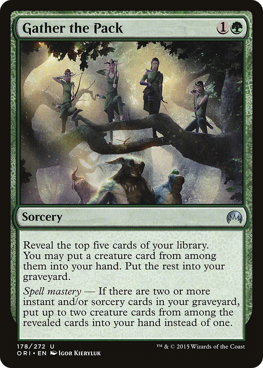 Gather the Pack (ORI-178) [Magic Origins] Foil MTG Single Wizards of the Coast