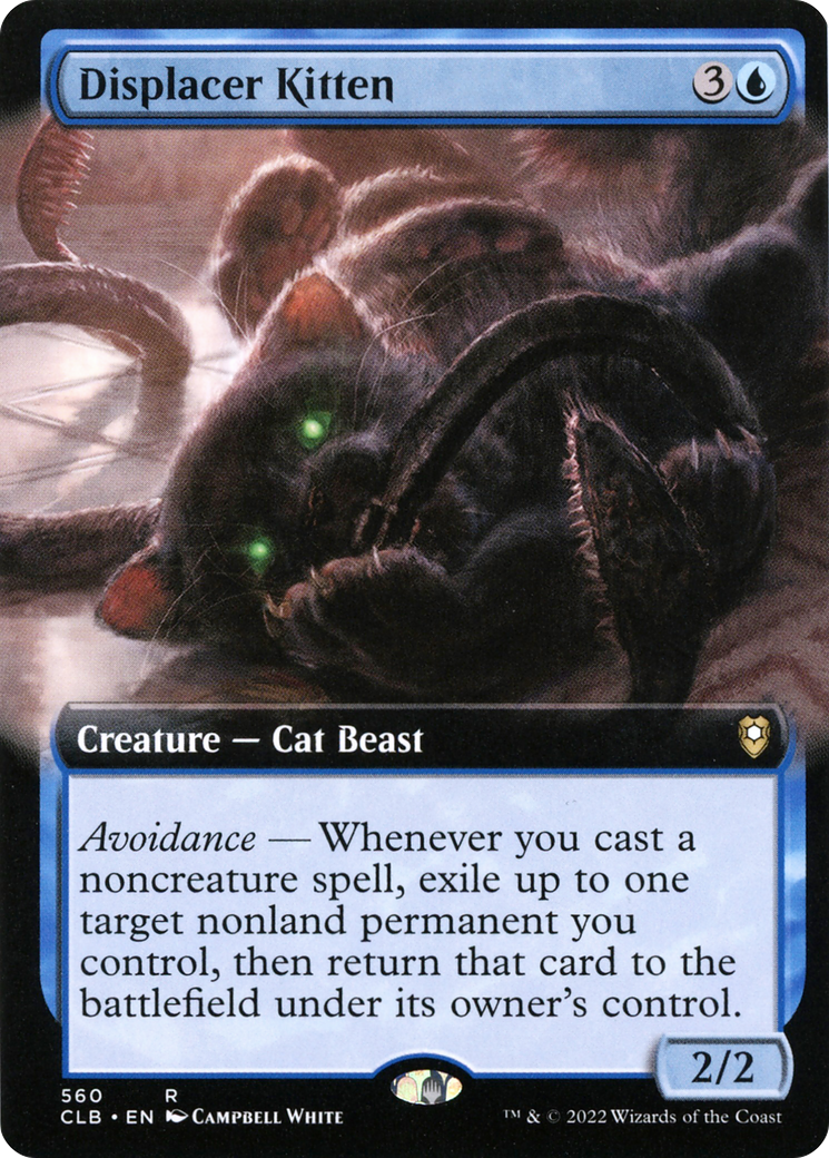 Displacer Kitten (Extended Art) [Commander Legends: Battle for Baldur's Gate] MTG Single Magic: The Gathering