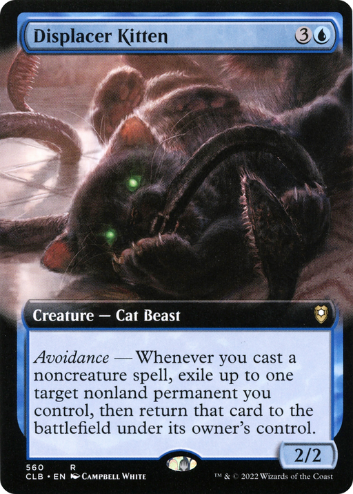 Displacer Kitten (CLB-560) [Commander Legends: Battle for Baldur's Gate] (Extended Art) MTG Single Wizards of the Coast