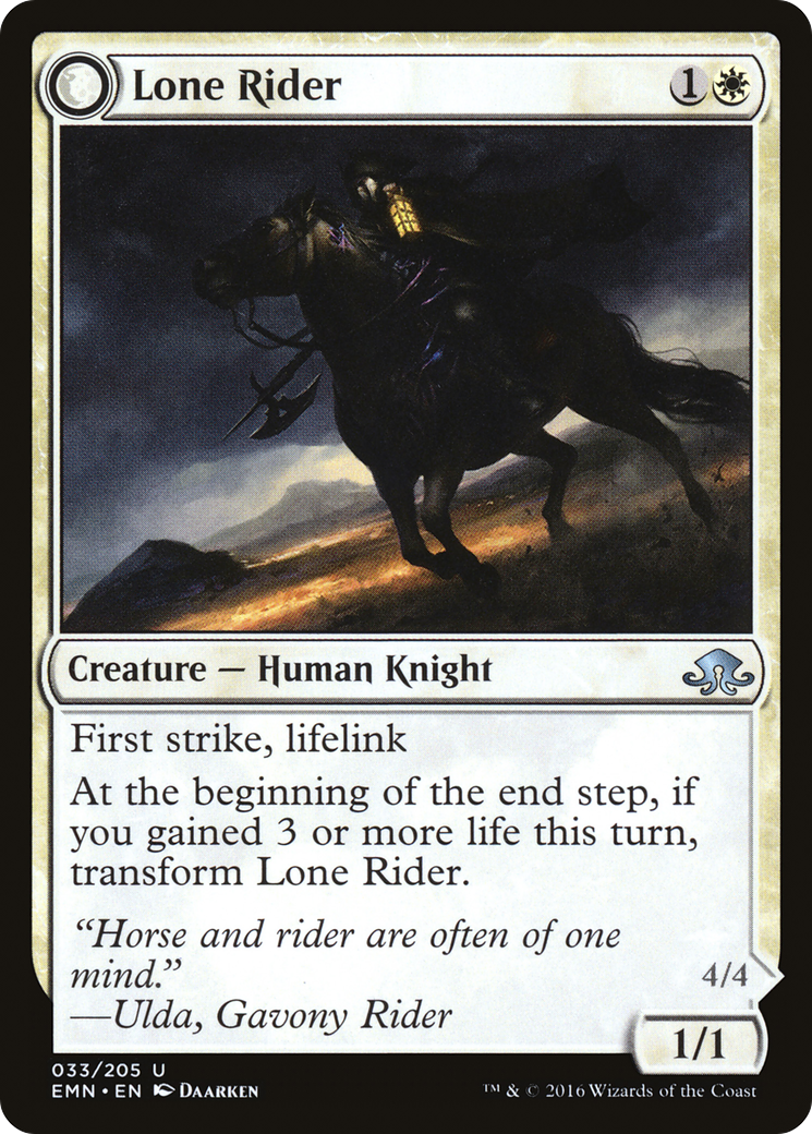 Lone Rider // It That Rides as One (EMN-033) [Eldritch Moon] Foil MTG Single Wizards of the Coast