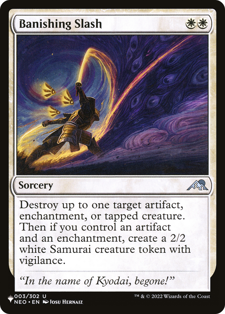 Banishing Slash (LIST-NEO-3) [Mystery Booster] The List MTG Single Wizards of the Coast