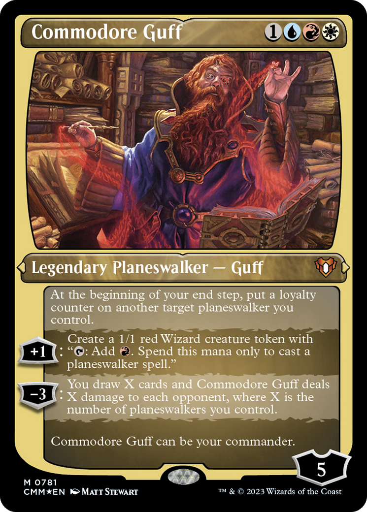 Commodore Guff (CMM-781) [Commander Masters] Etched Foil MTG Single Wizards of the Coast