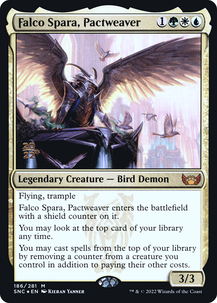 Falco Spara, Pactweaver (PRE-186) [Streets of New Capenna Promos] Foil MTG Single Wizards of the Coast