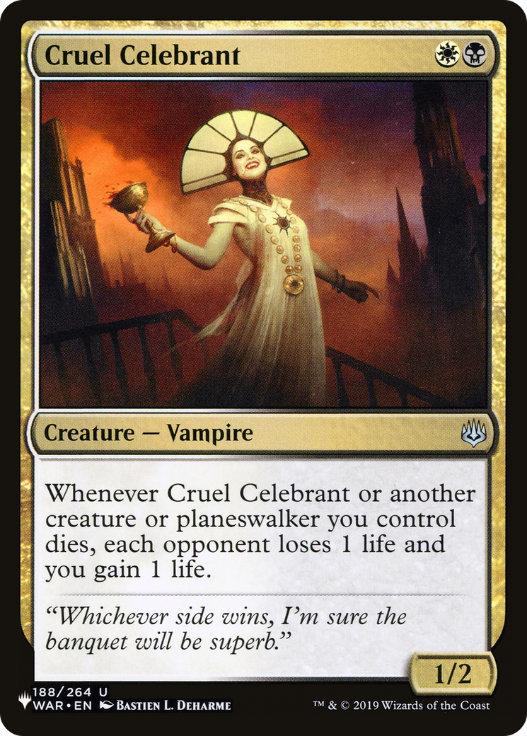 Cruel Celebrant (LIST-188/264) [Mystery Booster] The List MTG Single Wizards of the Coast