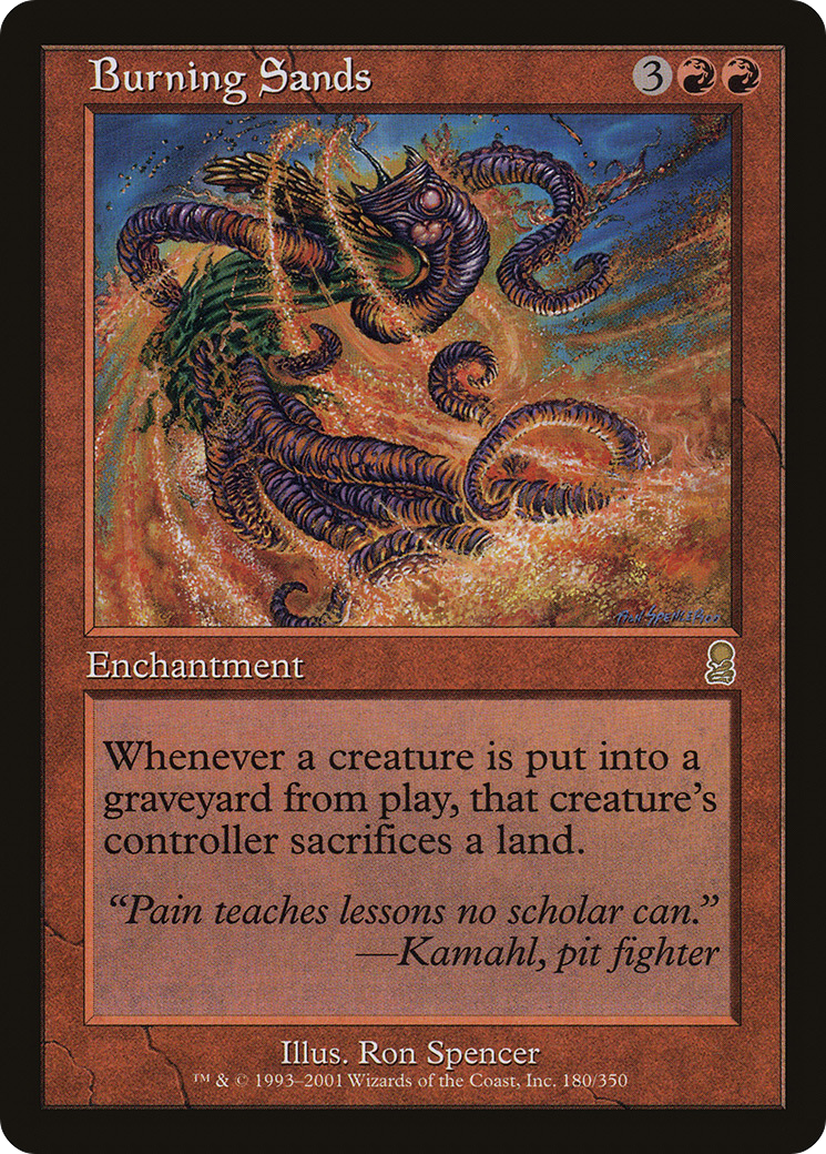Burning Sands (ODY-180) [Odyssey] Foil MTG Single Wizards of the Coast