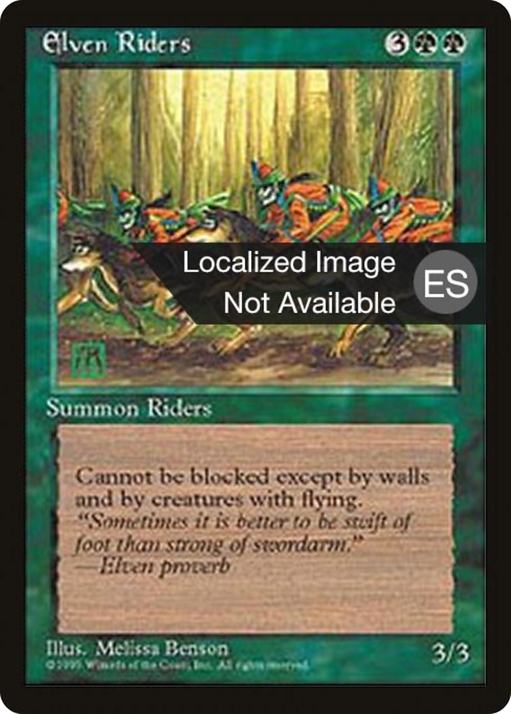 Elven Riders (4BB-242) [Fourth Edition Foreign Black Border] MTG Single Wizards of the Coast