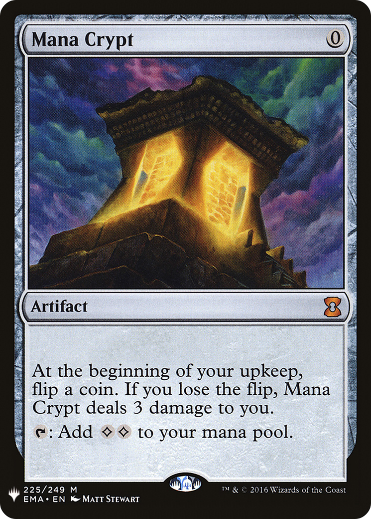 Mana Crypt (LIST-EMA-225) [Mystery Booster] The List MTG Single Wizards of the Coast