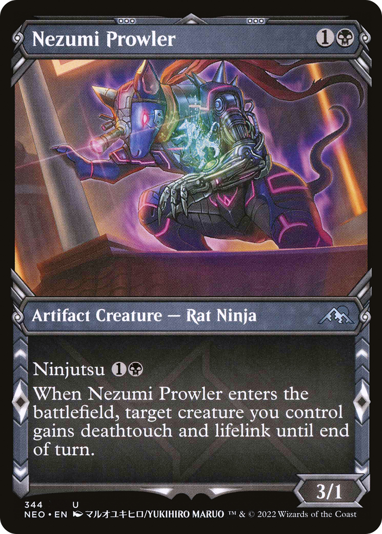 Nezumi Prowler (NEO-344) [Kamigawa: Neon Dynasty] (Showcase) MTG Single Wizards of the Coast