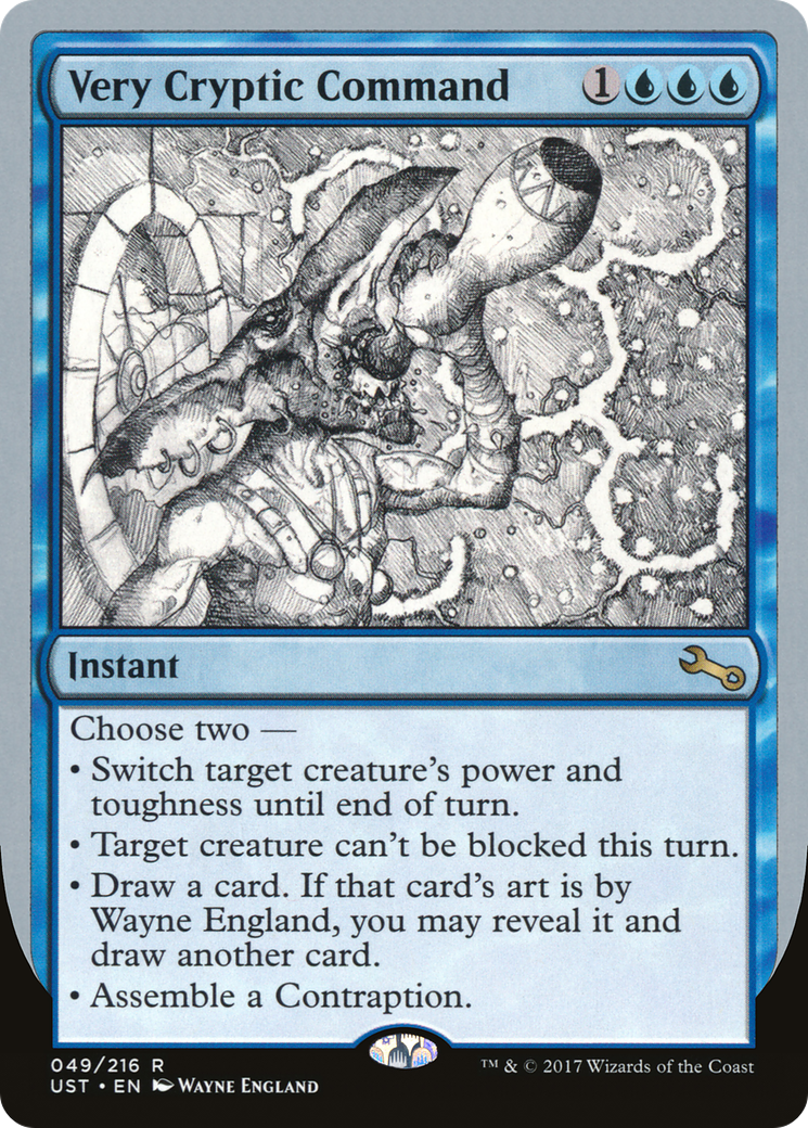 Very Cryptic Command (A) (UST-049) [Unstable] Foil MTG Single Wizards of the Coast