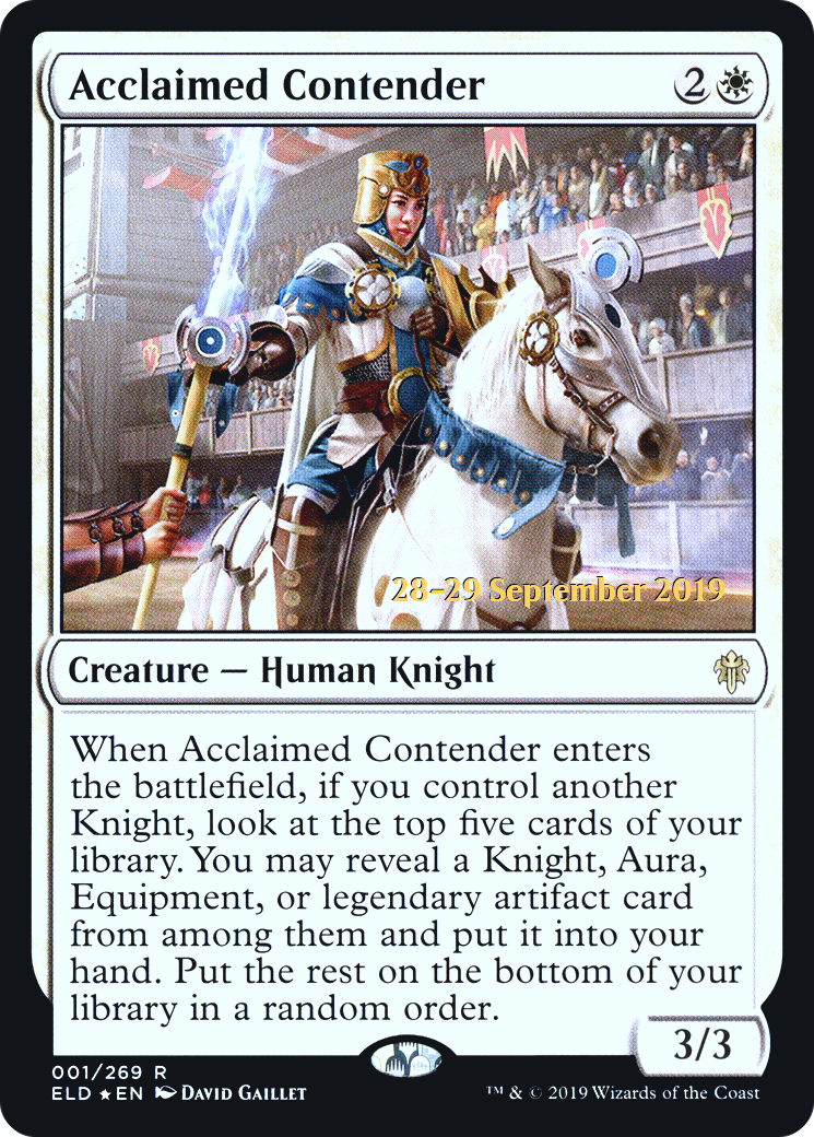 Acclaimed Contender (PRE-001) [Throne of Eldraine Promos] Foil MTG Single Wizards of the Coast