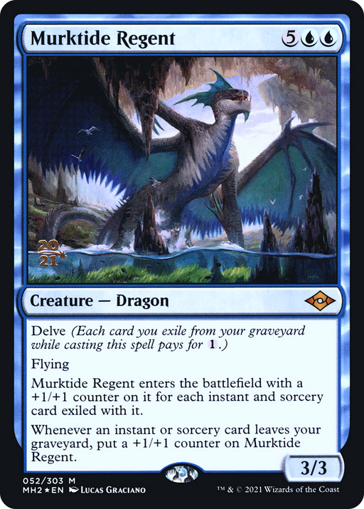 Murktide Regent (PRE-052) [Modern Horizons 2 Promos] Foil MTG Single Wizards of the Coast