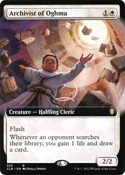 Archivist of Oghma (CLB-553) [Commander Legends: Battle for Baldur's Gate] (Extended Art) Foil MTG Single Wizards of the Coast