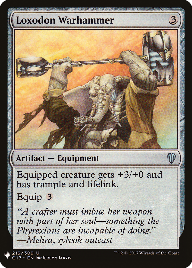Loxodon Warhammer (LIST-C17-216) [Mystery Booster] The List MTG Single Wizards of the Coast