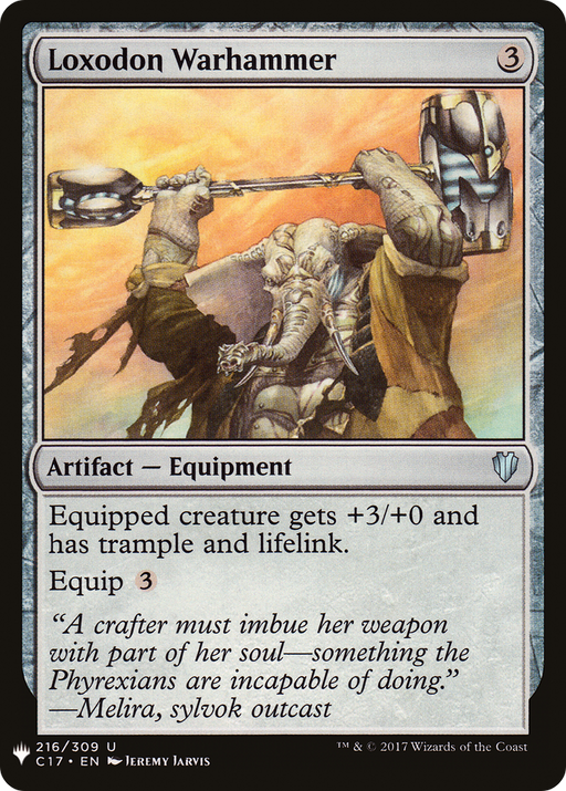 Loxodon Warhammer (LIST-C17-216) [Mystery Booster] The List MTG Single Wizards of the Coast