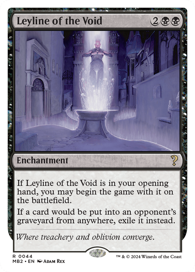 Leyline of the Void (White Border) (MB2-044) [Mystery Booster] Mystery Booster 2 MTG Single Wizards of the Coast