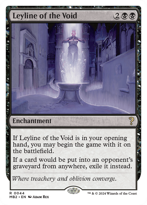 Leyline of the Void (White Border) (MB2-044) [Mystery Booster] Mystery Booster 2 MTG Single Wizards of the Coast