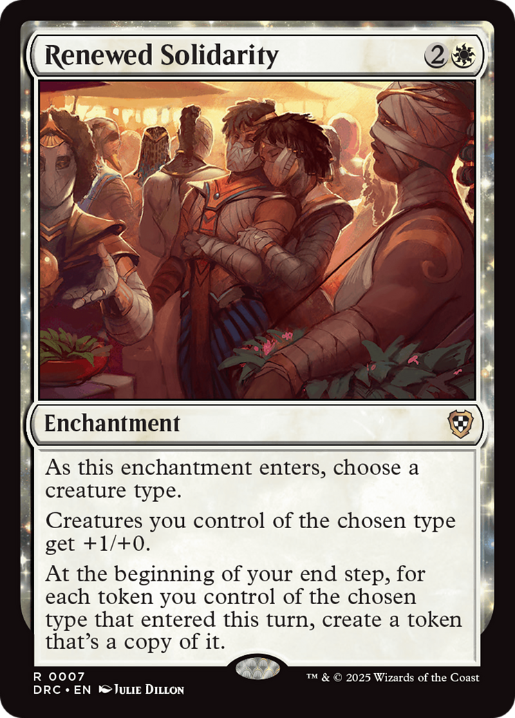 Renewed Solidarity (DRC-007) [Aetherdrift Commander] MTG Single Wizards of the Coast